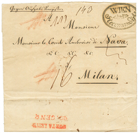 1837 WIEN RECOMMANDIRT + Tax Marking On Entire Letter From "VIENNE" To MILAN (ITALY). Superb. - Otros & Sin Clasificación