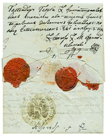 "PRILEP" : 1841 Rare ALEKSINAC WAX SEAL (n°1b) + ZEMUN Wax Seal On Reverse Of Entire Letter From PRILEP (MACEDONIA) To P - Autres & Non Classés