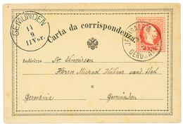 JERUSALEM : 1881 P./Stat 5s Canc. JERUSALEM GERUSAMEME To GERMANY. Superb. - Oostenrijkse Levant