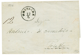 METELINE : 1856 METELINE + "12" Tax Marking On Cover To TRIESTE. Superb. - Levant Autrichien