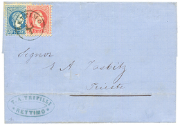 RETTIMO : 1875 10s + 5s Canc. RETTIMO On Cover To TRIESTE. Superb. - Oostenrijkse Levant