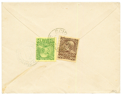 SCIO : 10p + 30p Canc. SCIO On Reverse Of Envelope To CONSTANTINOPLE. Vvf. - Levant Autrichien