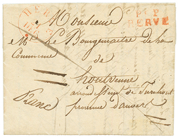 HERVE - Période HOLLANDAISE : 1829 P P HERVE Red + "FRANC" On Entire Letter. Vvf. - Autres & Non Classés