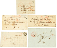 1840/44 Lot 5 Entire Letters CHARLEROY + RURAL POST. Nice Lot. Vvf. - Autres & Non Classés