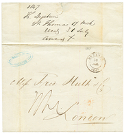 "DANISH WEST INDIES Via OSTENDE To ENGLAND" : 1847 OSTENDE + Tax Marking On Entire Letter Datelined "ST THOMAS 17 March  - Other & Unclassified