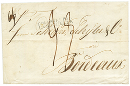 1823 COLONIES PAR LA ROCHELLE (scarce) + "32" Tax Marking On Entire Letter From ST THOMAS To FRANCE. Vf. - Danemark (Antilles)