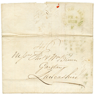 "LEEWARD ISLAND - FALMOUTH PACKET" : 1828 Gren Cachet LEEWARD ISLAND/F. On Entire Letter Datelined "ST THOMAS" To ENGLAN - Danemark (Antilles)