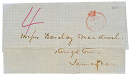 1863 PAID AT ST THOMAS On Entire Letter From ST THOMAS To JAMAICA. Verso, KINGSTON JAMAICA + ST THOMAS. Vf. - Denmark (West Indies)