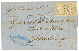 ST THOMAS - French Consular Mail : 1874 FRANCE 30c (x2) Canc. ANCHOR + ST THOMAS On Entire Letter From NEW YORK (USA) To - Danemark (Antilles)