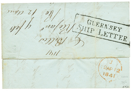 1841 GUERNESEY SHIP LETTER On Reverse Of Entire Letter From RIO DE JANEIRO (BRAZIL) To LONDON. Vvf. - Autres & Non Classés