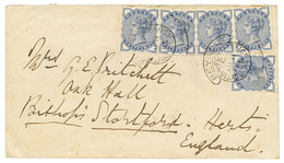 "BEYROUTH" : 1885 GB 1/2p Blue (x5) Canc. BEYROUTH BRITISH POST OFFICE On Envelope To ENGLAND. RARE. Vf. - Other & Unclassified
