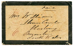 BAHAMAS : 1855 PAID AT BAHAMAS On Envelope With Full Text Datelined "NASSAU" To SOUTH WALES. RARE. SG = 2250 Pounds. Vf. - Other & Unclassified