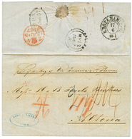 "PERU To ALTONA" : 1857 Entire Letter From LIMA Via HAMBURG To ALTONA. Verso, British Cds CALLAO. RARE. Vvf. - Autres & Non Classés