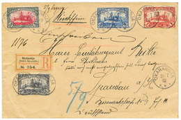 "OKAHANDJA" : 1902 5 MARK + 3M+ 2M + 1M Canc. OKAHANDJA On REGISTERED Envelope To SPANDAU. Scarce. Vvf. - Autres & Non Classés