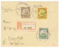 1906 3pf + 5pf + 25pf Canc. OTJIWARONGO On REGISTERED Envelope To BERLIN. Superb. - Autres & Non Classés