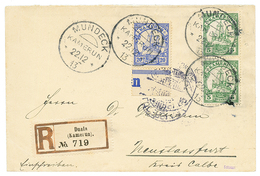 "MUNDECK" : 1913 5pf (x2) + 20pf Canc. MUNDECK On REGISTERED Envelope To GERMANY. Vvf. - Autres & Non Classés
