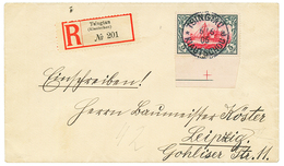 1905 5 MARK Sheet Margin With "cross" Canc. TSINGTAU KIAUTSCHOU On REGISTERED Envelope To LEIPZIG. JÄSCHKE-LANTELME Cert - Autres & Non Classés