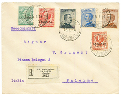 CRETE ITALIAN P.O. : 1914 Nice REGISTERED Envelope From CANEA To PALERMO. Vvf. - Other & Unclassified