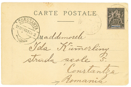 MARTINIQUE (WEST INDIES) To ROMANIA : 1901 MARTINIQUE 10c Canc. FORT DE FRANCE On Card To CONSTANTA. Vf. - Autres & Non Classés