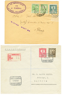 ANDORRA : 1931 25c + 30c REGISTERED Cover And 1939 10c + 15c(x2) LES ESCALDES + CENSURA MILITAR. Vf. - Other & Unclassified