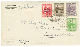 SPANISH GUINEA : 1936 5c+ 10c + 20c+ 25c Canc. DEUTSCHE SEPOST On Cover From KRIBI CAMEROUN To SWITZERLAND. Vf. - Autres & Non Classés