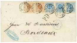 1872 3 Ore (x2) + 12 Ore (x3) Canc. PKXP N°1 On Entire Letter From STOCKHOLM To FRANCE. Vvf. - Other & Unclassified