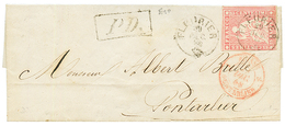 1861 STRUBEL 15r Canc. FLEURIER On Entire Letter To PONTARLIER (FRANCE). Vf. - Other & Unclassified