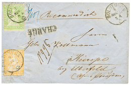1859 STRUBEL 20r + 40r Canc. SOLOTHURN + CHARGE + RECOMMANDIRT On Cover. RELLSTAB Certificate (1990). Vf. - Other & Unclassified