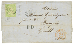 1861 STRUBEL 40r On Entire Letter "FAUBLANC RIERE RULLY Près LAUSANNE" To FRANCE. Vf. - Autres & Non Classés