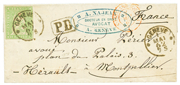 1861 STRUBEL 40r On Entire Letter From GENEVE To FRANCE. TRUSSEL Cetificate (1990). Vf. - Autres & Non Classés