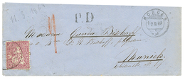 1868 50c Canc. MORGES On Envelope To MUNICH (GERMANY). Vf. - Other & Unclassified