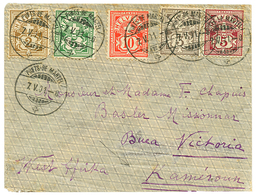 "Destination KAMERUN" : 1901 2c+ 3c+ 5c(x2)+ 10c Canc. PONTS DE MARTEL On Envelope To BUEA KAMERUN. Vf. - Autres & Non Classés