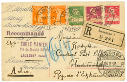 1923 P./Stat 25c+ 5c(x2)+ 10c+ 25c Sent REGISTERED From LAUSANNE To VLADIVOSTOCK (RUSSIA). Vf. - Other & Unclassified