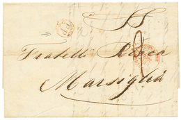 SHIP MAIL : 1848 P.P In Red + OUTRE-MER MARSEILLE On Entire Letter From CONSTANTINOPLE To FRANCE. Scarce. Vvf. - Other & Unclassified