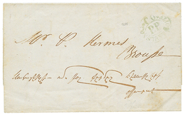 SHIP MAIL : 1854 P.P / COSTANTINOPLI In Blue On Entire Letter To BROUSSE. Vf. - Other & Unclassified