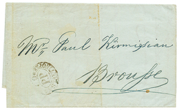 SHIP MAIL : 1854 P.P / COSTANTINOPLI Cachet On Entire Letter From CONSTANTINOPLE To BROUSSE. Vf. - Other & Unclassified