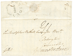 1822 Superb ANTIGUA Large Fleuron On Reverse Of Entire Letter To ENGLAND. Vvf. - Other & Unclassified
