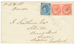 "NEW SOUTH WALES / VICTORIA Combination" : 1873 NSW 1d (x2) +VICTORIA 6d Canc. 398 On Envelope To ENGLAND. Verso, DENILI - Autres & Non Classés