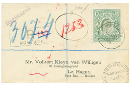 1904 EAST AFRICA 1 RUPEE Canc. MOMBASA On REGISTERED Envelope To HOLLAND. Scarce. Vvf. - Autres & Non Classés