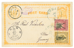 1895 BRITISH NORTH BORNEO P./Stat 1c + 1c+ 2c Canc. KUDAT + LABUAN To GERMANY. Vvf. - Bornéo Du Nord (...-1963)