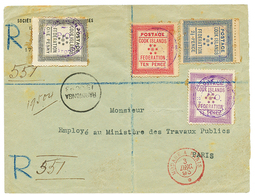 1893 1d + 1 1/2d+ 2 1/2d+ 10d Canc. RAROTONGA On REGISTERED Envelope To PARIS (FRANCE). Scarce. Vvf. - Cook Islands