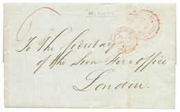 1861 Crown Circle PAID AT DOMINICA On Entire Letter Datelined "ROSEAU" To LONDON. Vf. - Dominique (...-1978)