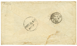 "PORT BLAIR" : INDIA 1/2a + 4a + PORT BLAIR Cachet (verso) On Envelope (fault) To ENGLAND. RARE. Vvf. - Other & Unclassified