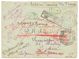 BOER WAR To INDIA : 1901 FIELD POST OFFICE BRITISH ARMY S. AFRICA + Green Cachet BELGAUM UNPAID On Taxed Military Envelo - Unclassified