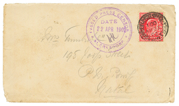 BOER WAR : 1902 GB 1d Red Canc. FIELD POST OFFICE BRITISH ARMY S. AFRICA + PASSED PRESS CENSOR KLERKSDORP In Violet On E - Unclassified