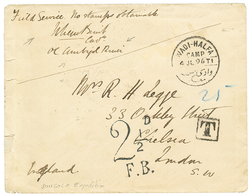 DONGOLA EXPEDITION : 1896 WADI-HALFA + "FIELD SERVICE - NO STAMPS OBTAINABLE - AMBYOL RIVER" To LONDON. Vf. - Other & Unclassified