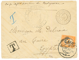 1895 EGYPT 2P POSTAGE DUE Canc. CAIRE + CORPS EXPre MADAGASCAR L.V. N°4 On Military Envelope From MADAGASCAR To EGYPT. R - Other & Unclassified