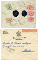 1913/25 2 Interesting Covers To SPAIN Or SWITZERLAND. Vvf. - Irán