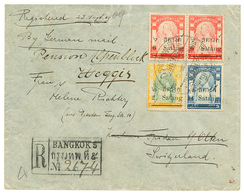 1909 Rare REGISTERED Envelope From BANGKOK To SWITZERLAND. Vf. - Thailand