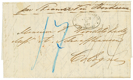 1862 "17" Tax Marking On Entire Letter From MONTEVIDEO To COLOGNE (GERMANY). Superb. - Uruguay